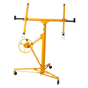 Drywall Panel hoist Drywall Lift Rolling Panel Hoist Jack Lifter 16ft yellow color W46538730