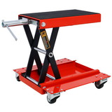 1100lb Motorcycle lift with dolly Jack,Scissor Lift Jack Wide Deck,Front Rear Center Tire Wheel Engine Stand,Portable Bike Rack W46540328