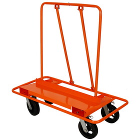 Heavy Duty Drywall Sheet Cart & Panel Dolly 2400lbs load capacity,panel service cart,8" BlackMold-on Rubber Wheels W46540331