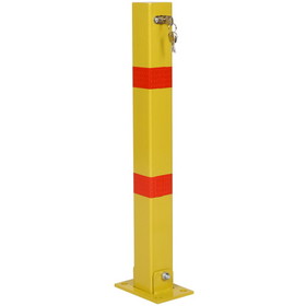 Parking bollard,pole barrier with lock,car parking protection posts,home garage street decor,parking barrier Square yellow W46542544