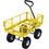Steel Garden Cart, Steel Mesh Removable Sides, 3 cu ft, 550 lb Capacity, Yellow W46542636