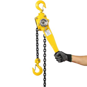 Lever Chain Hoist 1 1/2 Ton 3300LBS Capacity 5 FT Chain Come Along with Heavy Duty Hooks Ratchet Lever Chain Block Hoist Lift Puller W46557619
