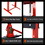 Hydraulic Shop Press,12-Ton Capacity, Floor Mount,with Press Plates, H-Frame Garage Floor Press, Adjustable Working Table Height,red W46566967