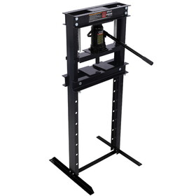 Hydraulic Shop Press,12-Ton Capacity, Floor Mount,with Press Plates, H-Frame Garage Floor Press, Adjustable Working Table Height,black W46566968