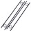 Rebar stake with loop 4pcs Grip Rebar 3/8x 18 inch Steel Durable Heavy Duty Tent Canopy Ground Stakes with Angled Ends and 1 inch Loops for Campsites and Canopies W46573147