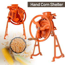 Hand Corn Sheller Heavy Duty Shelling Machine Manual Farm Corn Thresher Corn Remover Tools Hand Sheller with Wooden Handle Cast Iron Manual Thresher W46573157