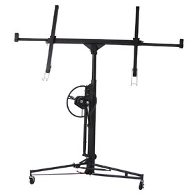 Drywall Panel hoist Drywall Lift Rolling Panel Hoist Jack Lifter 16ft black color W46538731