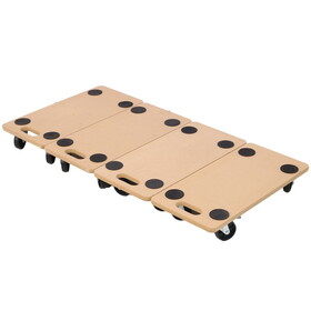 Furniture Moving Dolly, Heavy Duty Wood Rolling Mover with Wheels for Piano Couch Fridge Heavy Items, Securely Holds 500 lbs (4pcs 22.8" x11.2" Platform) W46577451