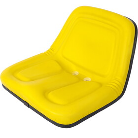 Deluxe Mower Tractor Seat Compatible with John Deere, Kubota, Allis-Chalmers, Bobcat, Case-IH, Ford New Holland, White, Oliver, Mpl, Moline, Massey Ferguson High Back,with slide (Yellow) W46577682