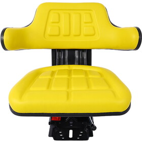 TRAC SEATS BRAND WAFFLE STYLE UNIVERSAL TRACTOR SUSPENSION SEAT WITH TILT FITS FORD/NEW HOLLAND 3900 3930 3910 5000 5100 5600 5610 5900 5910,yellow W46577685