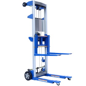 Fixed Straddle Hand Winch Lift Truck, 34.6" Length, 24.8" Width, 66.9" Height, 500 lbs Capacity W46594435