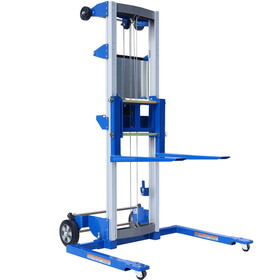 Adjustable Straddle Hand Winch Lift Truck, 42.90" Length, 43.30" Width, 66.9" Height, 400 lbs Capacity W46594439