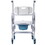 4 in 1 Bedside Commode Chair, Transport Shower Wheelchair Toilet Rolling Transport Chair with 4 Brakes Casters,Tissue Holder,Crutch Holder for Elderly Injured and Disabled W465P143535
