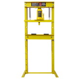 Hydraulic Shop Press,12-Ton Capacity, Floor Mount,with Press Plates, H-Frame Garage Floor Press, Adjustable Working Table Height,yellow P-W46566967