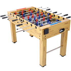 54-inch Hurricane Foosball Table for Family Game Rooms with Light Cherry Finish, Analog Scoring and Free Accessories W465P164158