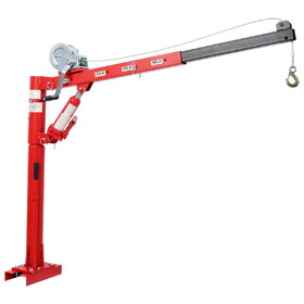 1000 lbs Pickup Truck Crane with Manual Winch, Four Capacity for 500 lbs/600 lbs/700 lbs/1000 lbs,Heavy Duty Lifting for Factory, Warehouse, Construction