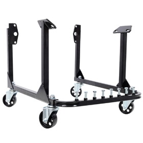 750LBS Engine Cradle with Wheels,Heavy-Duty Steel Motor Holder with 4 Swivel Casters and 4 Hook Positions Easy assembly W465P265834