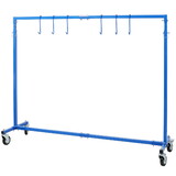 Adjustable Height Paint Hanger Drying Rack,Mobile Auto Body Shop Painting Stand with 6 Hanging Hooks,Blue W465P266869