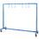 Adjustable Height Paint Hanger Drying Rack,Mobile Auto Body Shop Painting Stand with 6 Hanging Hooks,Blue W465P266869