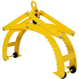 Automatic Grip and Release Log Tongs, 360&#176; Swivel Lifting Tongs with 4 Claws 25" Open, 3300 LBS Load Capacity, Fit for Forklift, ATV, Tractor and so on. Yellow Color W465P271466