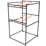 Lawn Mower Display and Storage Rack 3PCS Lawn Mowers Storage 330LB Load Capacity Black&Orange Color W465P360847