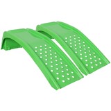 Heavy Duty Solid Steel Car Ramps, 8000 LBS Capacity Auto Service Ramps, Pack of 2 Vehicle Ramps for Truck, SUV, Car Maintenance & Oil Change, Green