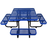 Square Outdoor Steel Picnic Table 46