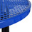 Round Outdoor Steel Picnic Table 46" blue,with umbrella pole W465S00015