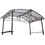 Grill gazebo 8x5ft,outdoor patio canopy,BBQ shelter with steel Hardtop and side shelves W465S00025
