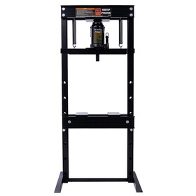 20 Ton Bottle Jack Shop Press, Bend, Straighten, or Press Parts, Install Bearings, U-Joints, Bushings, Ball Joints, and Pulleys,black W465S00031