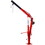 Hydraulic Pickup Truck Crane with Hand Winch, Pickup Truck Bed Hoist Jib Crane- 2000-lb. Capacity Red W465S00041