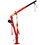 Hydraulic Pickup Truck Crane with Hand Winch, Pickup Truck Bed Hoist Jib Crane- 2000-lb. Capacity Red W465S00041