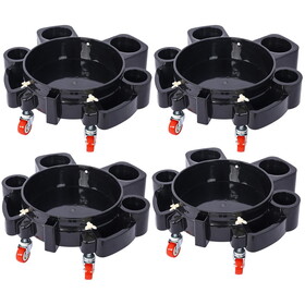 Bucket Dolly 5 Gallon Rolling Bucket Dolly with 5 Rolling Swivel Casters,Removable Bucket Dolly for Car Wash Professional Detailing for Car Washing Detailing Smoother Maneuvering 4pcs set