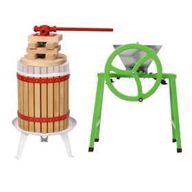 Fruit Wine Press and Crusher and Filter Bag,100% Nature Apple&Grape&Berries Crusher Manual Juice Maker for Kitchen