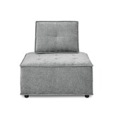 Upholstered Seating Armless Accent Chair, Leisure Sofa Lounge Chair for Living Room Corner Bedroom Office,Chenille W487109958
