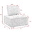 Upholstered Seating Armless Accent Chair, Leisure Sofa Lounge Chair for Living Room Corner Bedroom Office,Chenille W487109962