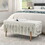 Elegant Upholstered Velvet Storage Bench with Cedar Wood Veneer, Large Storage Ottoman with Electroplate Iron Legs for Hallway Living Room Bedroom, Beige W487109968