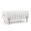 Elegant Upholstered Velvet Storage Bench with Cedar Wood Veneer, Large Storage Ottoman with Electroplate Iron Legs for Hallway Living Room Bedroom, Beige W487109968