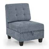 Single Chair for Modular Sectional, Navy(26.5