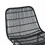 Set of 2, Natural Rattan Indoor Counter Chair, Black Finish Steel legs, Black (17.5"x20"x34") W48735492