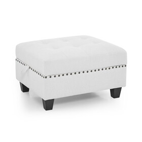 Ottoman for Modular Sectional, Ivory (25.5"x31.5"x19") W48764332