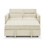 Loveseats Sofa Bed with Pull-out Bed, Adjsutable Back and Two Arm Pocket, Beige (54.5"x33"x31.5") W48766863