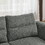 Convertible Futon Sofa Bed, Comfy Loveseat Sleeper Sofa with Adjustable Armrest, Strengthen Wood, Thick Padded Cushion, Small 2 Seater Couch for Living Room, Bedroom, Grey W487P180468