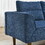 Convertible Futon Sofa Bed, Comfy Loveseat Sleeper Sofa with Adjustable Armrest, Strengthen Wood, Thick Padded Cushion, Small 2 Seater Couch for Living Room, Bedroom, Navy W487P180471