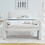 Bedroom storage stool, linen fabric storage stool, large storage space, 50.39 inches, can be used for bed end, living room, entrance, White W487P180474