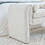 Bedroom storage stool, linen fabric storage stool, large storage space, 50.39 inches, can be used for bed end, living room, entrance, White W487P180474