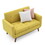 Loveseat Sofa, Mid Century Modern Decor Love Seat Couches for Living Room, Button Tufted Upholstered Small Couch for Bedroom, Solid and Easy to Install Love Seats Furniture, Yellow W487P189545