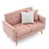Loveseat Sofa, Mid Century Modern Decor Love Seat Couches for Living Room, Button Tufted Upholstered Small Couch for Bedroom, Solid and Easy to Install Love Seats Furniture,Pink W487P189546