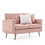 Loveseat Sofa, Mid Century Modern Decor Love Seat Couches for Living Room, Button Tufted Upholstered Small Couch for Bedroom, Solid and Easy to Install Love Seats Furniture,Pink W487P189546