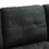 Sectional 3-Seaters Sofa with Reversible Chaise, Storage Ottoman and Cup Holders, Metal Legs and Copper Nails,Two White Villose Pillows,Black(107.5" x 80.5" x36") W487S00061
